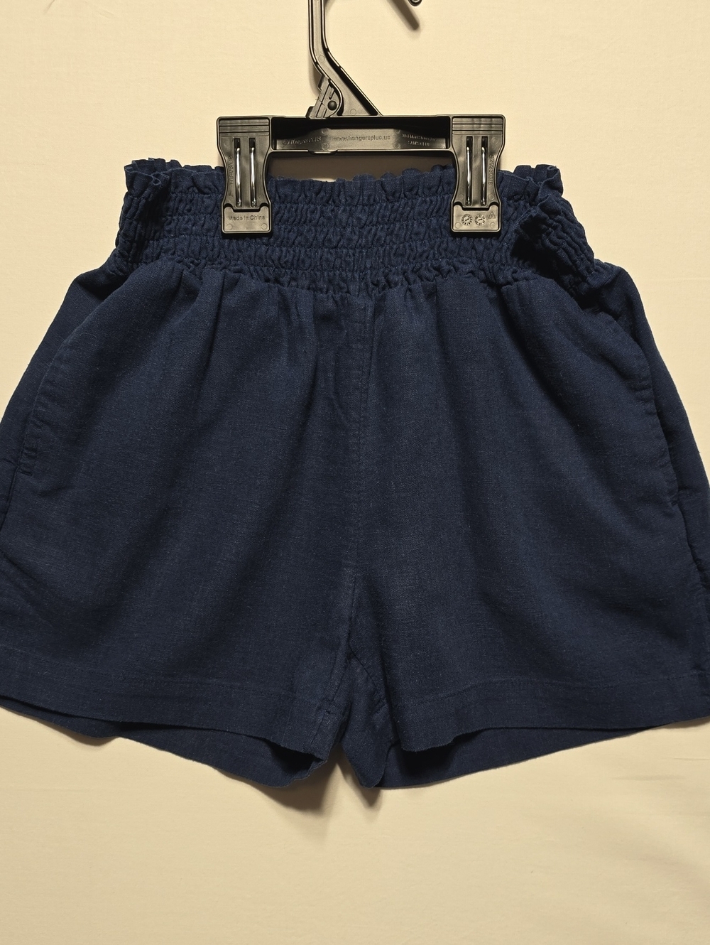 wonder nation - Navy Girls Shorts Smocked High-Waist, Size Medium